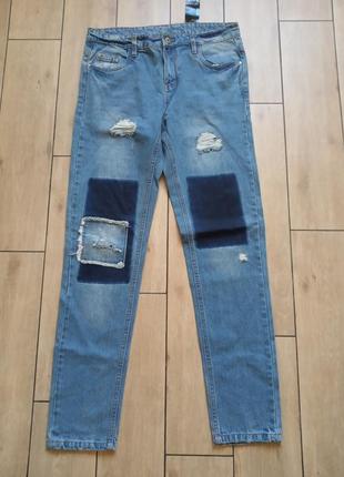 Новые стильные джинсы бойфренды рванки esmara evro 38, наш 44, см. замеры5 фото