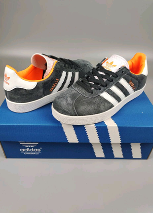 Adidas gazelle gray orange