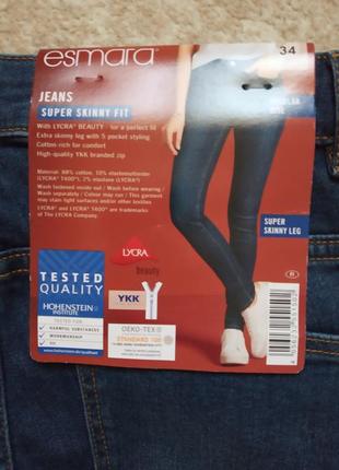 Нові джинси esmara super skinny fit evro 34, наш 40-42, див. виміри