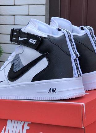 Чоловічі кросівки nike air force 1 white/black4 фото