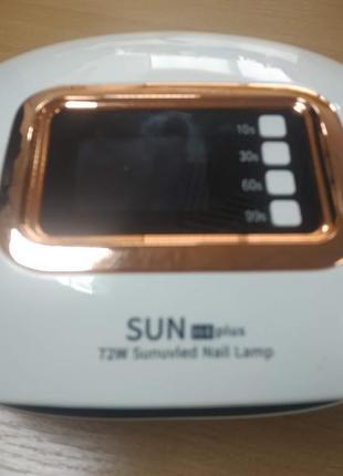 Uv+led лампа для манікюру sun h4 plus 72w (для сушіння нігтів)4 фото