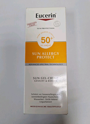 Солнцезащитный крем-гель для тела eucerin sun allergy spf 50 1501 фото
