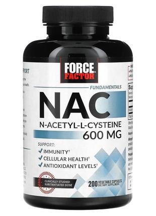 Force factor, nac,n-ацетил-l-цистеїн, 600 мг,200 рослинних ацц