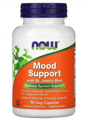 Now foods, mood support зі звіробоєм, 90 рослинних капсул