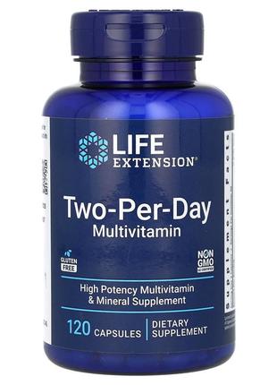 Life extension,мультивитамины для женщин и мужчин two-per-day 1201 фото