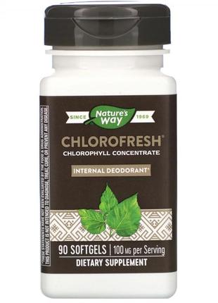 Natures way,chlorofresh,концентрований хлорофіл,хлорофреш 90