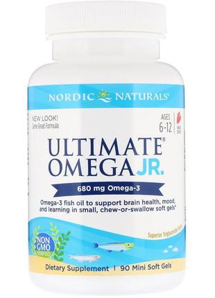 Nordic naturals, ultimate omega, junior, 680 мг, 90 шт омега2 фото