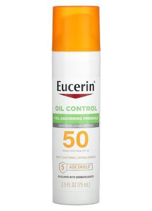 Eucerin,сонцезахисний лосьйон для обличчя,контроль жирностіspf 50