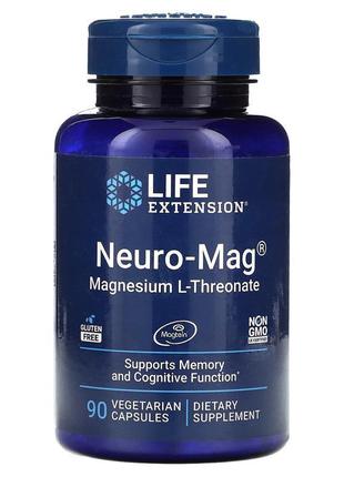 Life extension, neuro-mag, магній l-треонат, 90 капсул