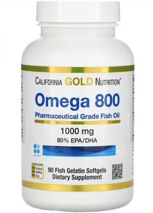 California gold nutrition, омега 800, риб'ячий жир 90 капсул