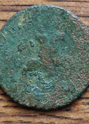 Царская медная монета копейка петра первого2 фото