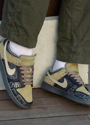 Чоловічі кросівки nike sb dunk black haki7 фото