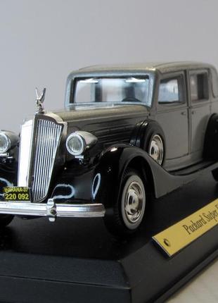 Packard super eight sedan 1937, atlas solido. 1:43 коробка и бокс