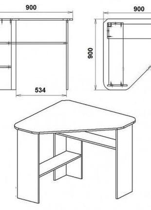 Стіл комп'ютерний кутовий2 фото