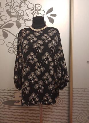 Брендовая вискозная блузка большого размера2 фото