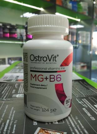 Вітаміни і мінерали ostrovit mg+b6 90 таблеток магній