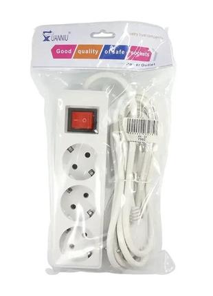 Фільтр мережевий 3 розетки подовжувач 3,0м xn-03