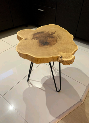 Столик кавовий столик журнальний з натурального дерева 60" см