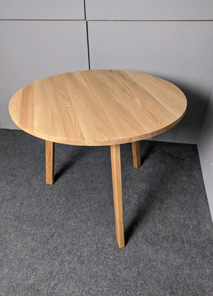 Круглий стіл з ясену 90"см2 фото