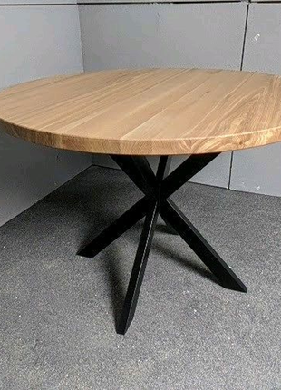Круглий стіл з ясену 100" см2 фото