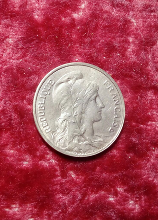 Монета 5 сантимів франція 1916рік2 фото