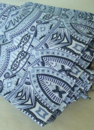 Зонт zest, полуавтомат серия 10 спиц расцветка "орнамент" серо-голубой