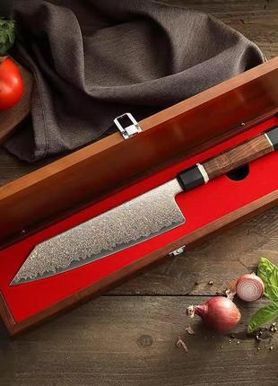 Кухонный шеф нож из дамасской стали серии "zhen" пустынное железное дерево профессиональный нож ручной работы2 фото