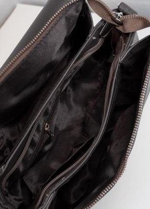 Темно-бежевая сумка кросс-боди с клапаном, эко-кожа, повседневный3 фото
