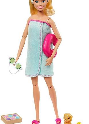 Набір з шарнірною лялькою барбі спа-процедури, barbie spa