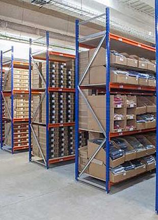 Поличкові посилені стелажі б/у та нові. палетні стелажі б/у