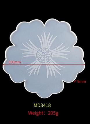 Форма молд набор для создания подноса подставок подстаканников 4 предмета из эпоксидной смолы3 фото