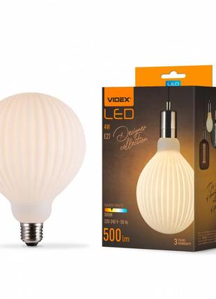 Led лампа videx filament vl-dg125175-wztmo 4w e27 3000k matt opal