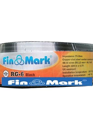 Коаксіальний кабель finmark rg-6 чорний