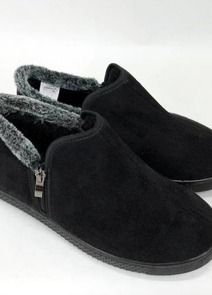 Ботинки на осень утепленные. размер 43, обувь зимняя рабочая для мужчин. цвет: черный8 фото