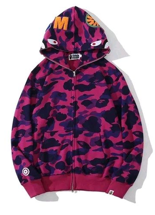 Фіолетова кофта худі bape (жіноча, мажська, унісекс худі1 фото