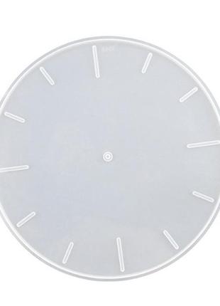 Форма молд для создания часов из эпоксидной смолы циферблат с прямоугольными делениями 370 мм1 фото