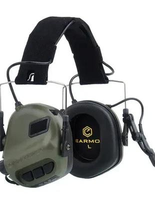Наушники активные earmor m32 для стрельбы тактические с радио-гарнитурой (олива)