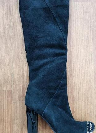 Замшевые сапоги демисезонные