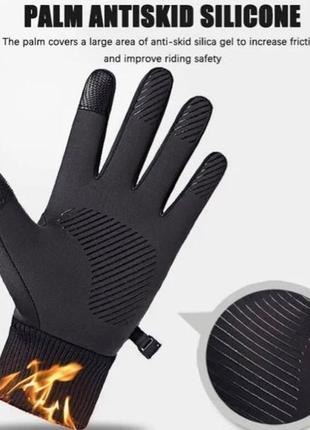 Теплі зимові спортивні сенсорні рукавички5 фото