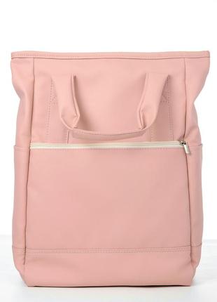 Розовая женская сумка-рюкзак для ноутбука1 фото