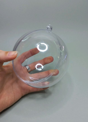 Пластикова форма прозора куля 10см3 фото