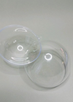 Пластикова форма прозора куля 10см5 фото