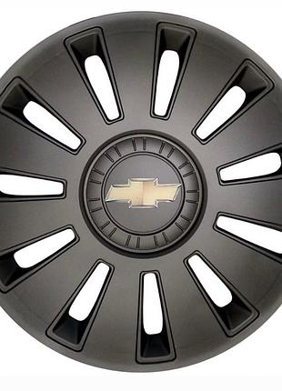 Ковпаки на авто chevrolet r15. комплект 4 шт. ковпаки на колеса r15 (графіт)