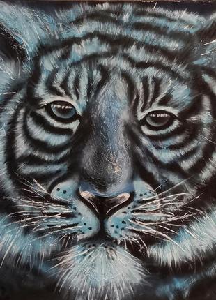 Синій тигр світиться в темряві2 фото