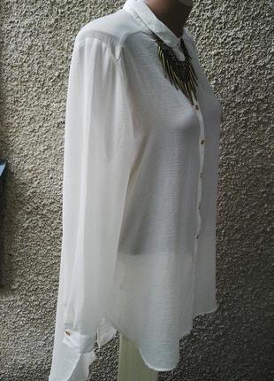 Блуза(пляжная) с разрезом по спинке и бокам, рубаха удлинен. по спинке,большого размера.