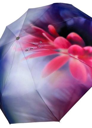 Жіноча парасолька-автомат у подарунковій упаковці з хустинкою, квітковий принт від rain flower, 01030-4