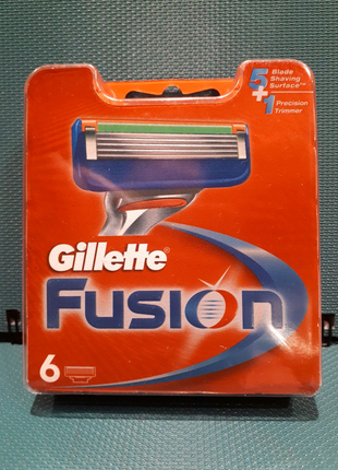 Картриджі gillette fusion 6 штук.