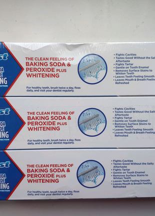 Зубна паста crest baking soda & peroxide whitening2 фото