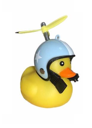 Автомобильная утка с шлемом и креплением funny ducks blue white 2 10042
