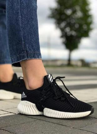 Adidas alphabounce instinct чорні з білим3 фото